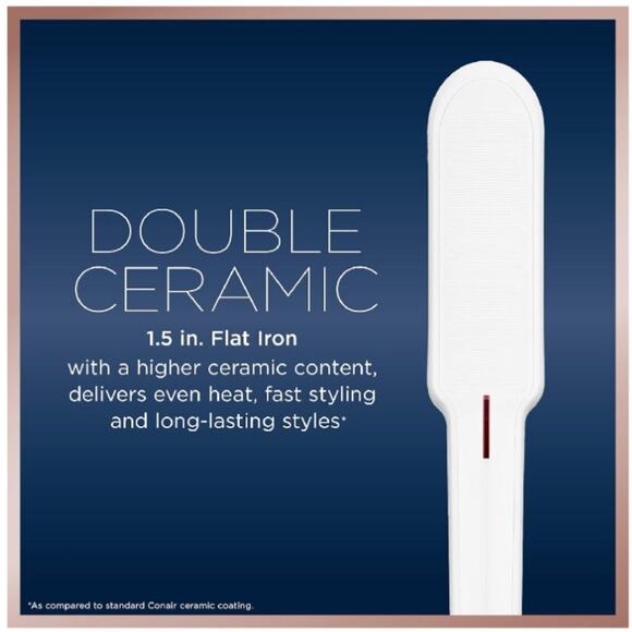 NEW Conair Double Ceramic 1 1/2-Inch flat iron Model CS922N - Picture 2 of 6
